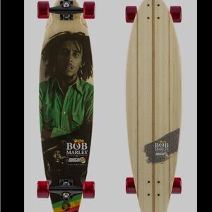 Bob Marley Skateboard with Red Wheels